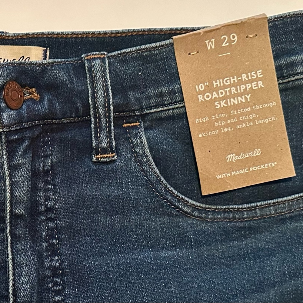 MADEWELL 10" HIGH-RISE ROADTRIPPER AUTHENTIC SKINNY JEANS - FAULKNER WASH BNWT